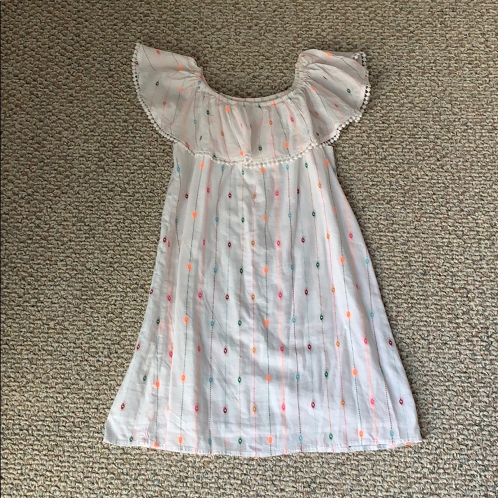 White Kids Off the Shoulder Dress